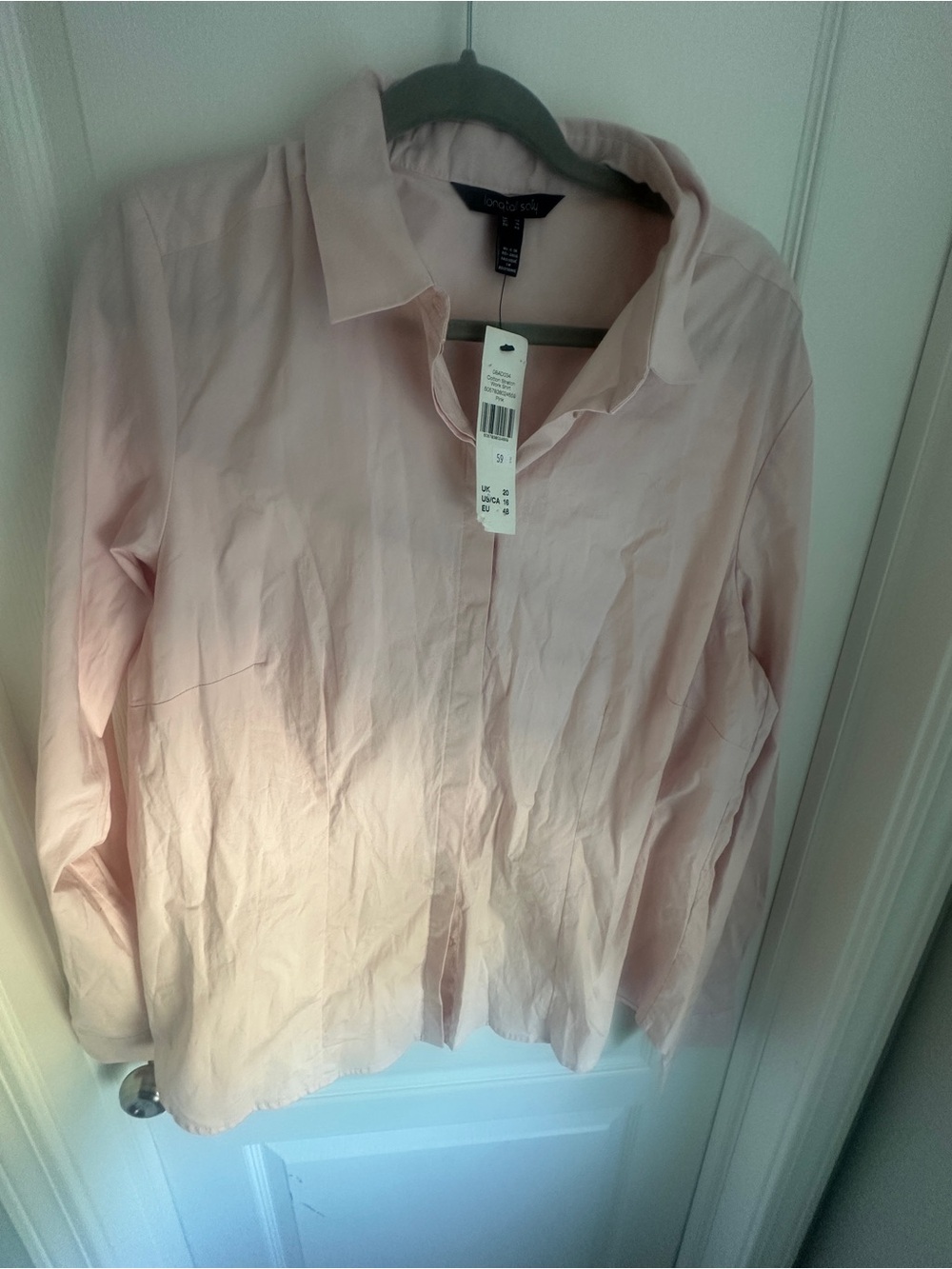 long tall sally Pale Pink Button-Front Shirt US 16 tall